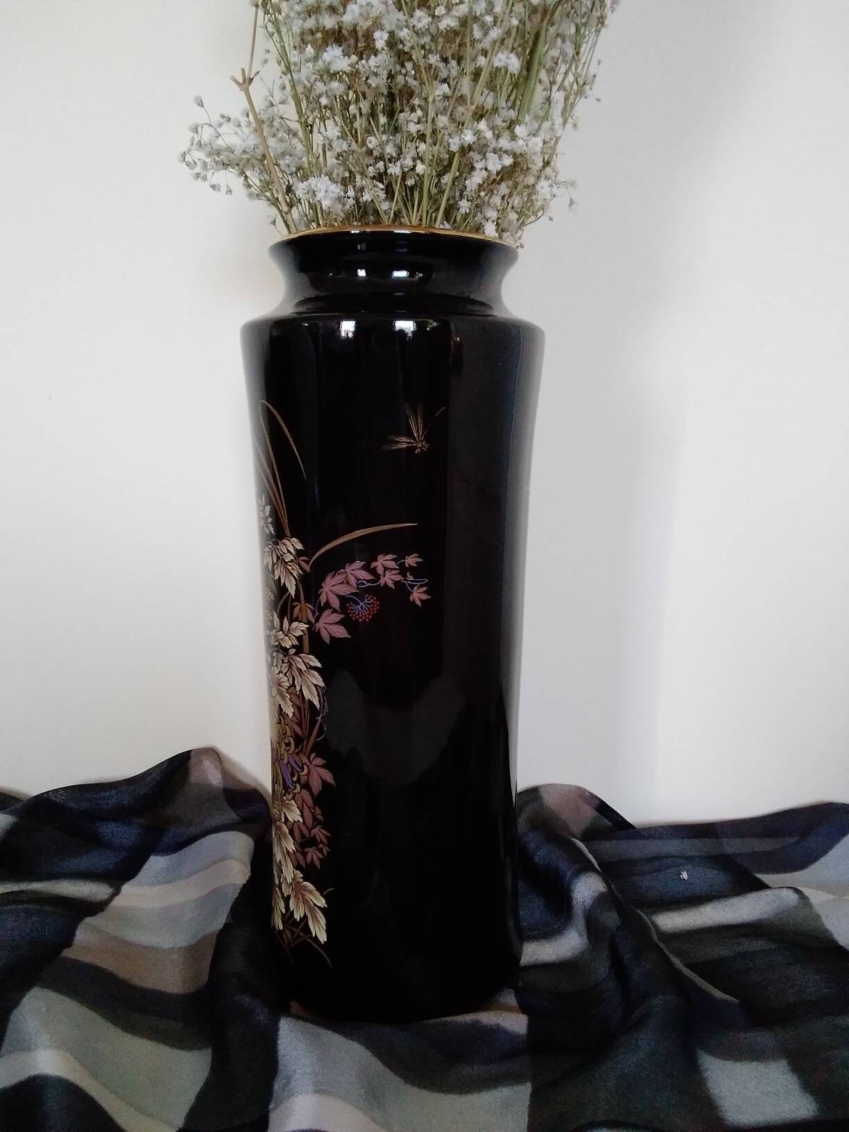 Japanese Shibata Vase With Gold Gilt Design of Chrysanthemums Etsy UK