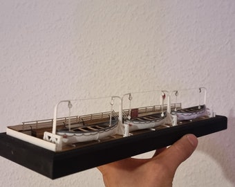 Pont Titanic fait main - Canots de sauvetage