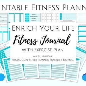 Fitness Planner Printable PDF, Meal Planner, Weight Loss/calorie ...