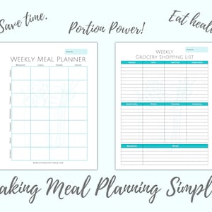 Fitness Planner Printable PDF, Meal Planner, Weight Loss/calorie ...