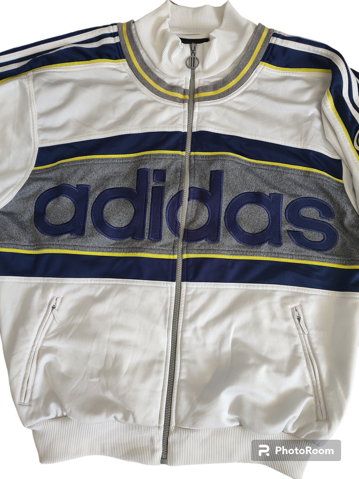 Vintage 80s-90'S Adidas track jacket, size S, men's polyester black type Vintage Second Hand main image 1
