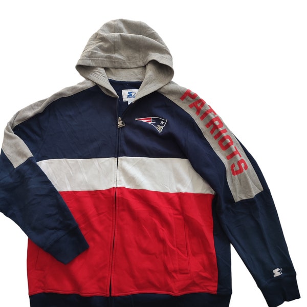 New England Patriots starter sweatshirt track suit/ Patriots starter hooded jacket