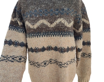 Klasyczny sweter z wełny Marlboro w stylu vintage, rozmiar średni, darmowa wysyłka