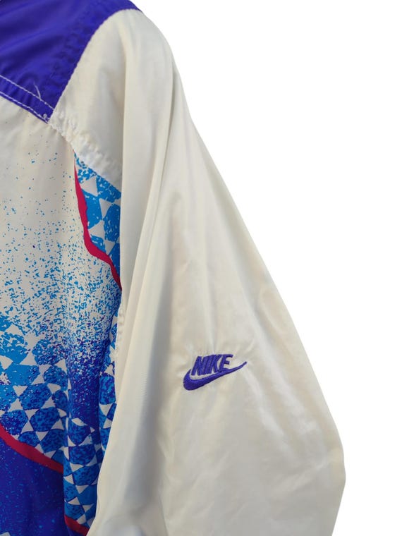 NIKE VINTAGE 90s JACKET White Blue Purple Size Xl - Etsy
