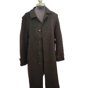 Long Tyrolean Loden Coat, Traditional Vintage Austrian Wool