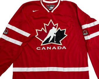 Autentica maglia da hockey Nike Team Canada vintage taglia L