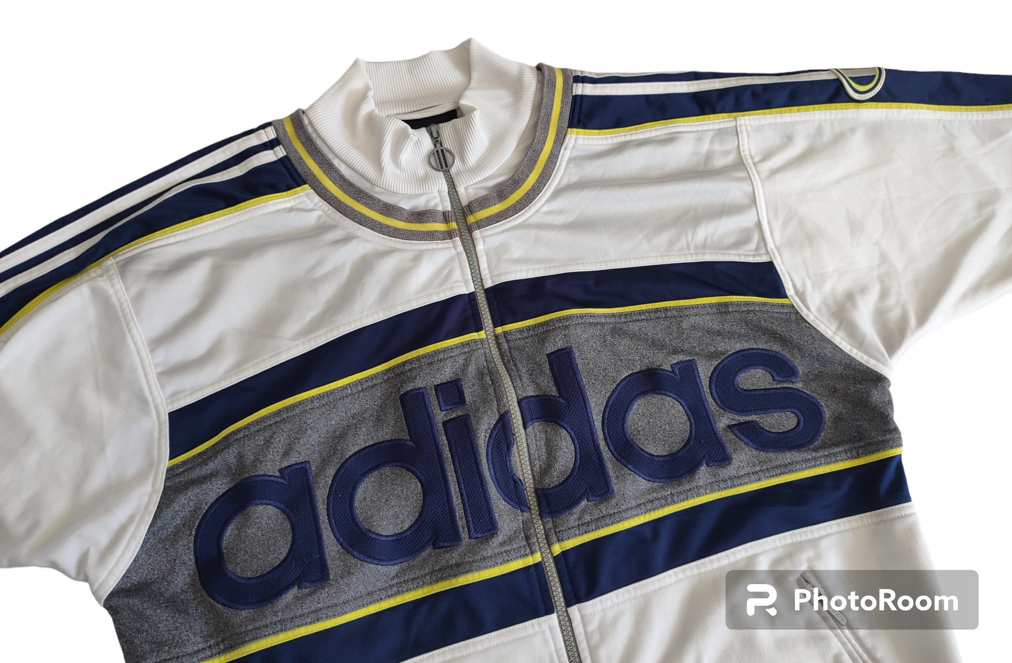 Vintage 80s-90'S Adidas track jacket, size S, men's polyester black type Vintage Second Hand