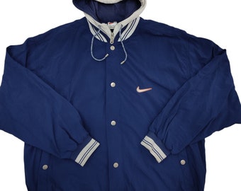 Vintage Nike coat/jacket from the 90s, blue, size XL