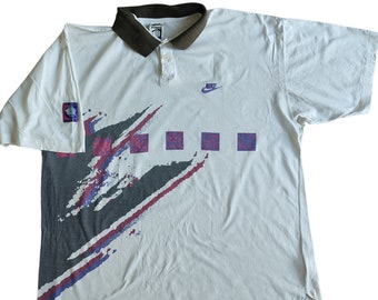 Vintage Nike Challenge Court Polo Camisa / Nike Challenge Court andre Agassi polo tamaño XL
