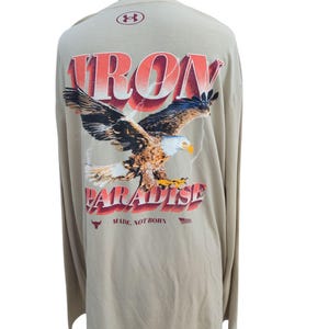 Under Armour Project Rock Iron Paradise long-sleeved, loose-fitting T-shirt, size XXL