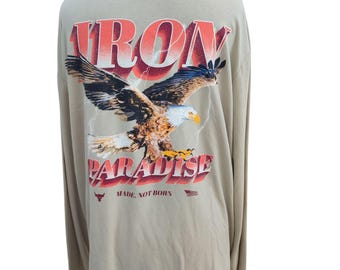 Camiseta de manga larga Under Armour Project Rock Iron Paradise, corte holgado, talla XXL