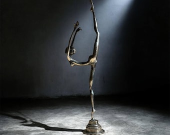 beeldje als cadeau, ballerina sculptuur, metalen sculptuur, sculptuur als cadeau, handgemaakt cadeau, creatief laswerk, bureaubeeldje