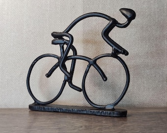 SENIDIKE Minimalist Bicycle Wire Sculpture – Bike Silhouette Decor For Home Or Desk