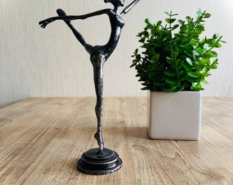 ballerina sculpture, metal sculpture, sculpture gift, Handmade gift, creative welding.