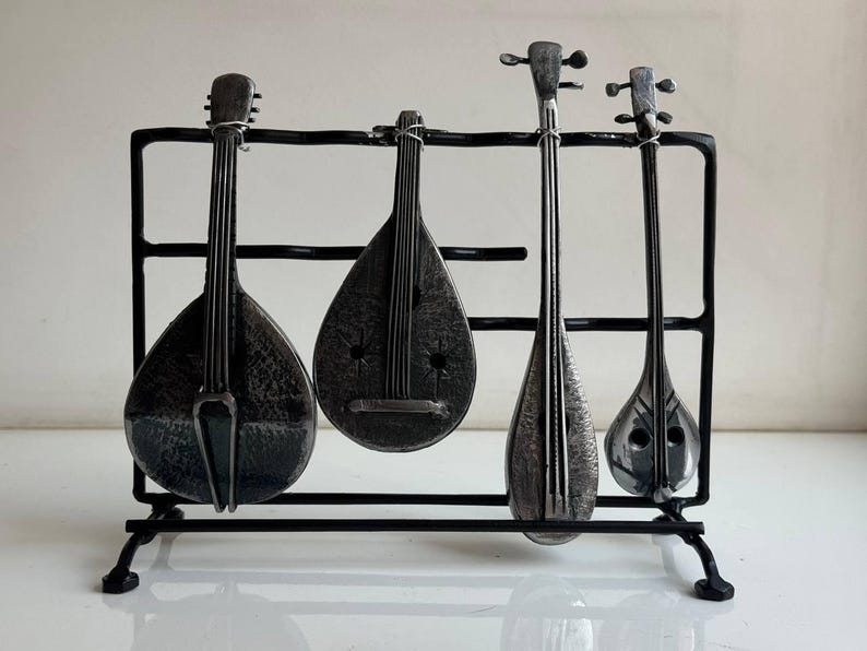 Handmade Metal String Instruments Sculpture, Music Wall Art Decor ...