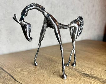 Metal sculpture gіrl,metal home decor, steel, sculpture gift, Desk Figurine, Handmade birthday gift, beautiful female body