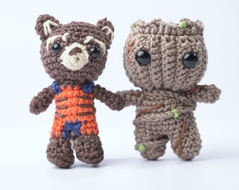 Avengers amigurumi pattern Rocket racoon and Groot