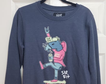 Sudadera West 49 Sk8 Rat con estampado de skater, talla XL (14/16), NUEVA