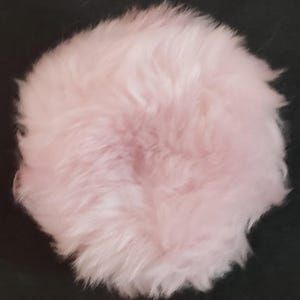 Powder Puff Pink 3&quot; Fluffy Body and Hair Powder Applicator with Ribbon Faux Fur 4 pc NEW