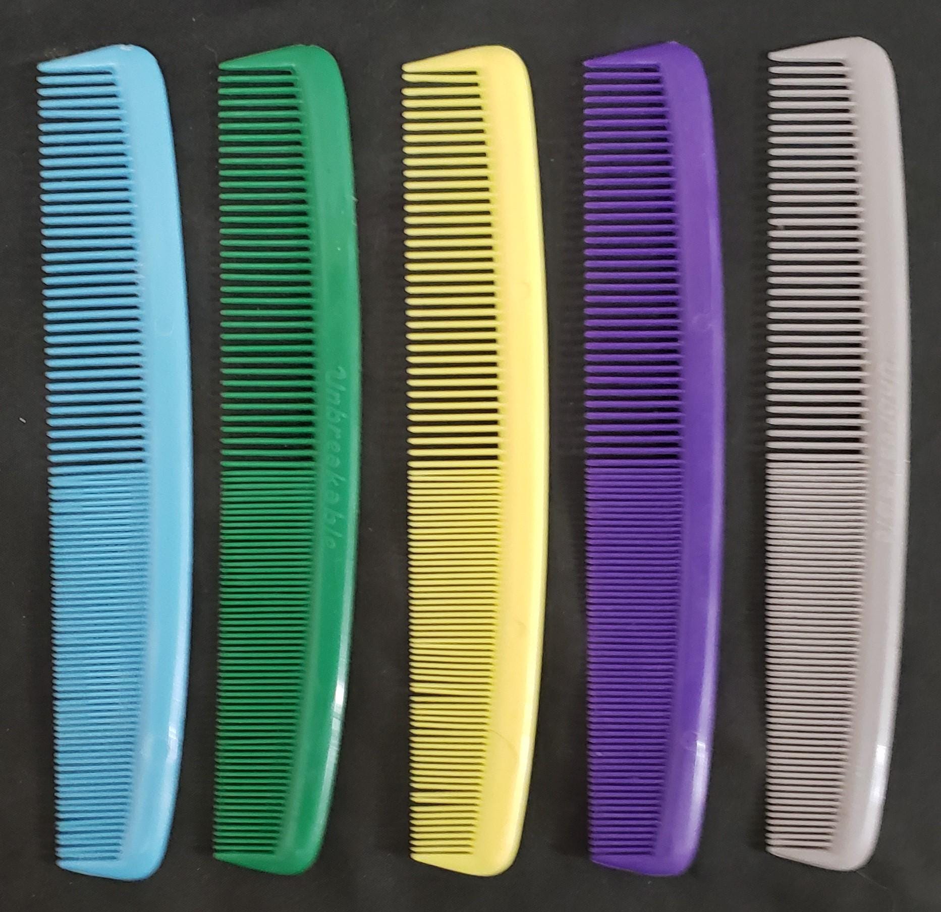 Vtg Lot Of 2 1970\'s Handmade Feathered Design Celluloid Hair Comb White Purple Amazon.com : Generic Hair Clip with feathers. Old school  main image 2