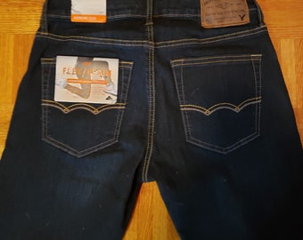 American Eagle Men's Slim Jeans Extreme Flex Pants Dark Blue