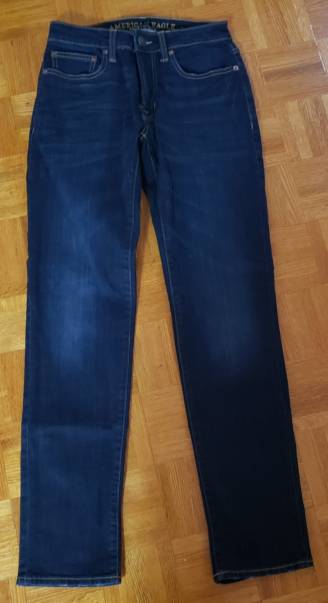 American Eagle Men's Slim Straight Jeans Extreme Flex Pants Dark Blue 28 X  32 - Main Image