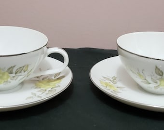 Carico Fine China Mystique Coffee Cup Platinum Trim MIJ 7955 Ca