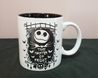 Tim Burton's The Nightmare Before Christmas Jack Skellington The Master of Fright Large Coffee Cup Mug 20oz Microwave Dishwasher Safe NEW