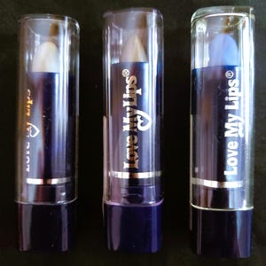 Love My Lips Silver Bullet Frosted Labial n.° 450 n.° 458 Purple Haze Frosted n.° 465 In The Mood Frosted Bari Cosmetics NUEVO