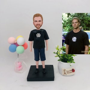 Custom bobblehead clay statue sculpture, Cool father&#39;s day gifts, Personalized figurines birthday gift for Uncle Boss, Cute anniversary gift