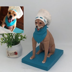 Custom Dog Wedding Cake Topper Figurineas as a Special Pet themed Wedding, Birthday Cake,The Love for Your Pet with a Custom Pet Sculpture