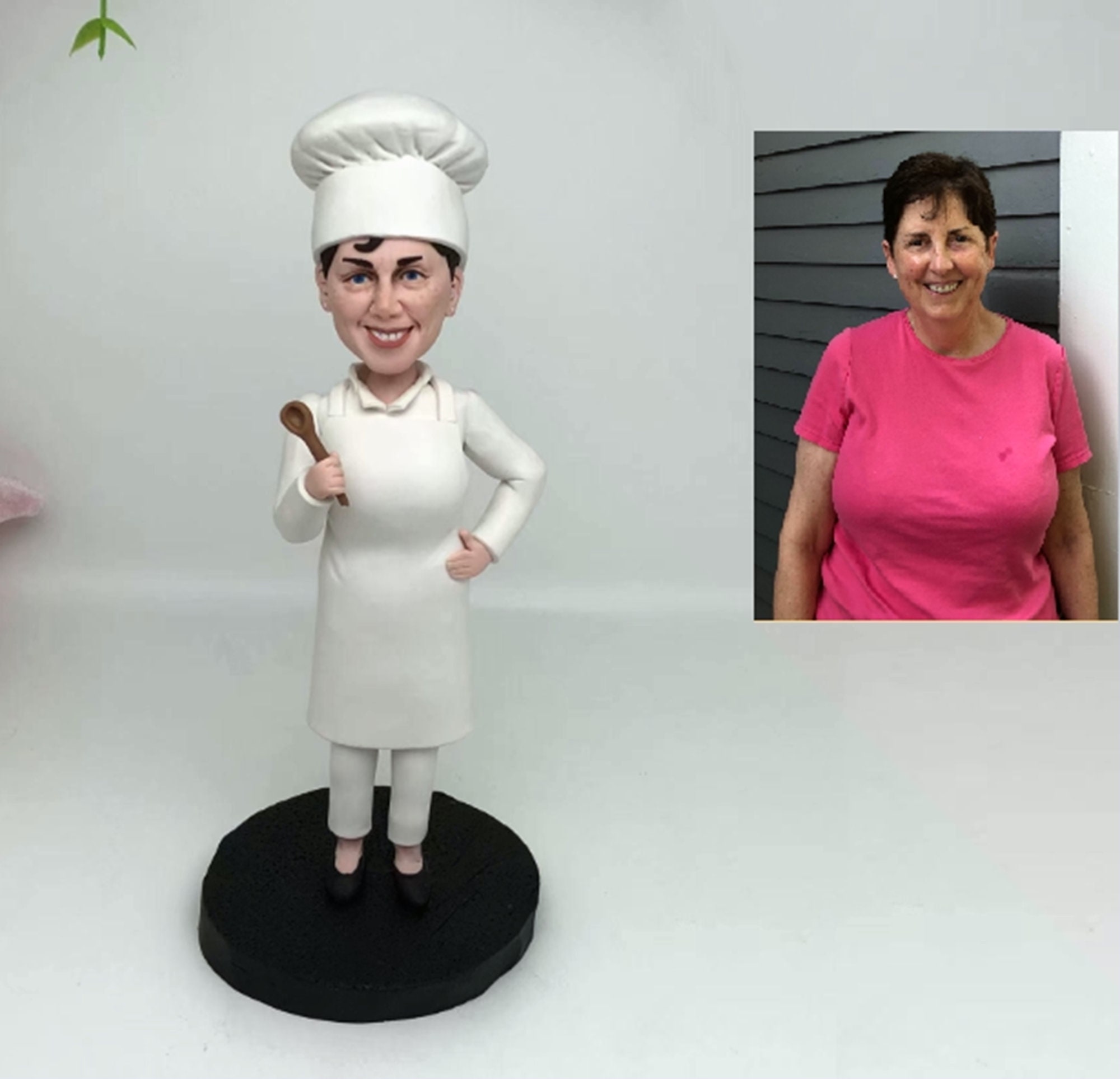 Custom Bobble Head Female Chef In The Kitchen Premium