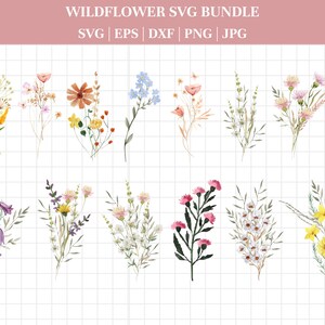 Wildflowers svg bundle, Wild flower svg, Bouquet Svg, Split monogram svg, flower sketch svg, Floral svg, nature svg, floral frame svg