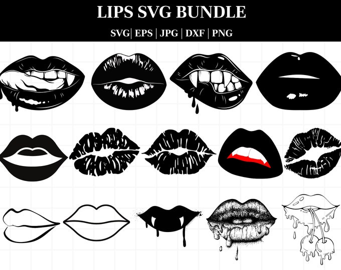 Lips Svg, Kiss Svg, Biting Lips Svg, Lips Clipart, Lips Sihlo - Etsy Canada