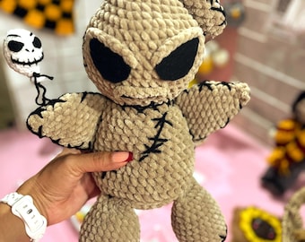 Häkelanleitung, Oogie Boogie Amigurumi, digitale Anleitung, Oogie Boogie Anleitung, spanische Häkelanleitung