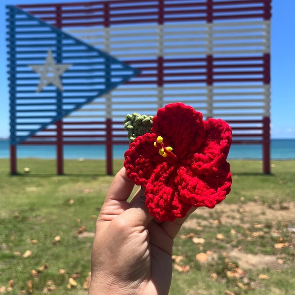 Handmade Puerto Rican Flower Hair Clip – Customizable Colors- Flower Maga - Hair clip flower
