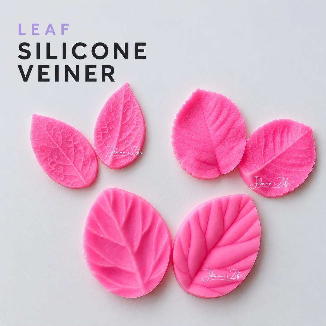 Rose Leaf Silicone Veiner Mold | Food Grade Marshmallow Zefir