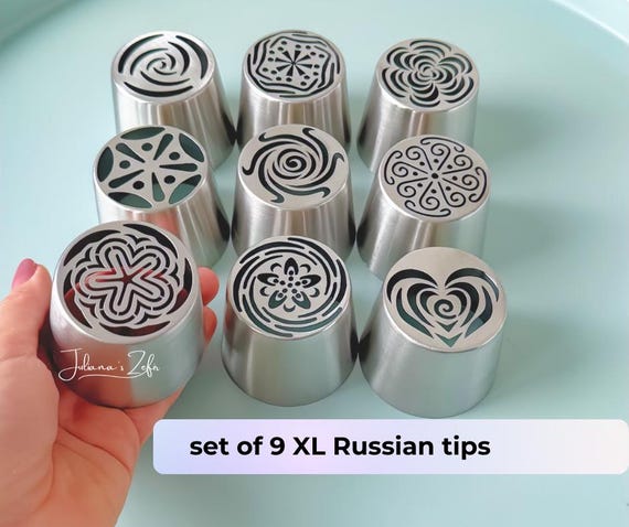 Suuker Extra Large Russian Piping Tip - Stainless Steel Rose Flower Nozzle For Cake Decorating