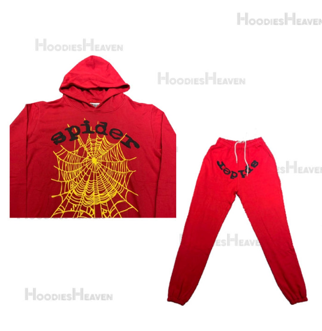 Sp5der Red Tracksuit Etsy