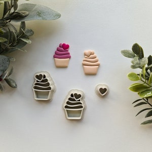 Valentines Day Cupcake Embossing Polymer Clay Cutter • Polymer Clay Tools • Jewellery Makers • Earring Making Tools • Clay Supplies