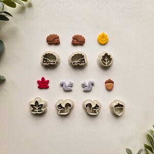 Fall Stud Pack 1 Polymer Clay Cutters • Autumn Cutters • Polymer Clay Tools • Jewellery Makers • Earring Tools • Clay Supplies • Clay Cutter