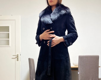 TED Lapidus Vintage Paris 70s Fur Coat Leather Coat for coat