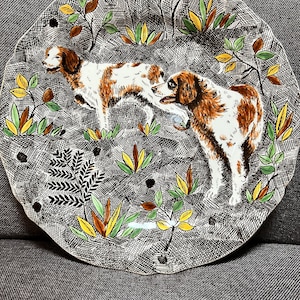 Vintage French Gien Majolica Rambouillet salad plate Salad plate