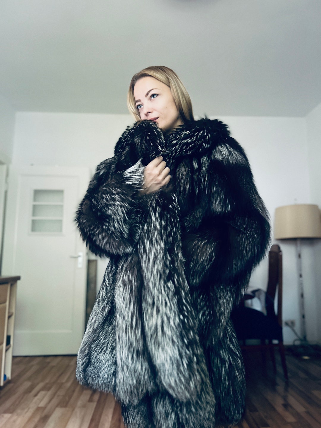 Fur Coat Leder Pelzjacke Damen Fox Fur Coat Pelzmantel FÃ¼r Damen