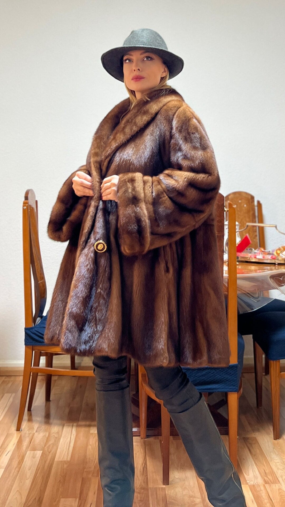 Mink Coat Mink Fur Paletot Mink Fur Coat Etsy