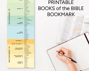Printable Bookmark | Books of the Bible | Christian Printable | Old & New Testament
