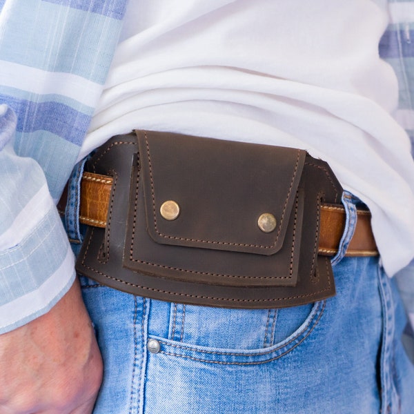 Portefeuille de ceinture en cuir, pochette de ceinture en cuir, ceinture de portefeuille de voyage, sac à main de ceinture en cuir, portefeuille de taille pour hommes, petit portefeuille en cuir