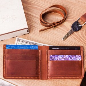 Cartera personalizada para hombres, Cartera personalizada para papá, Cartera de cuero para hombre, Cartera grabada para hombres, Cartera bifold para hombres, Cartera para él