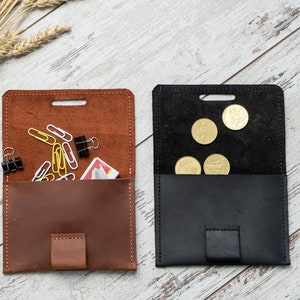 Monedero personalizado, Monedero de piel, Monedero de piel, Monedero pequeño de piel, Monedero de piel, Portamonedas de piel