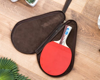 Estuche para paleta de ping pong, soporte para paleta de ping pong, estuche de cuero para ping pong, funda para bolsa de tenis de mesa, estuche para paleta de tenis de mesa, bolsa para paleta de ping pong
